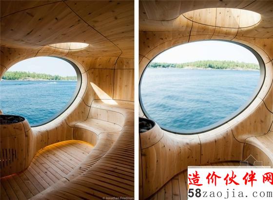 臨水而居!休倫湖邊夢(mèng)幻“洞穴”桑拿房