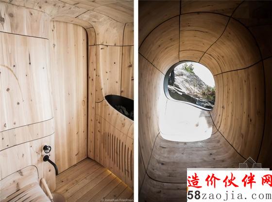 臨水而居!休倫湖邊夢(mèng)幻“洞穴”桑拿房