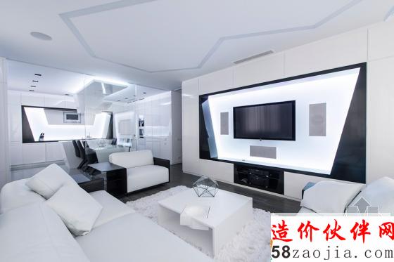 俄羅斯黑白色“冒險計劃”未來派公寓