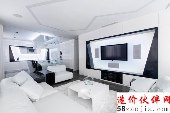 俄羅斯黑白色“冒險計劃”未來派公寓