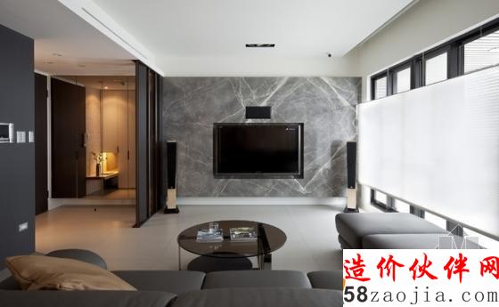 個(gè)性時(shí)尚!現(xiàn)代簡(jiǎn)約“墨黑”兩居室設(shè)計(jì)
