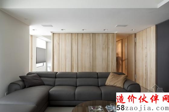 個(gè)性時(shí)尚!現(xiàn)代簡(jiǎn)約“墨黑”兩居室設(shè)計(jì)