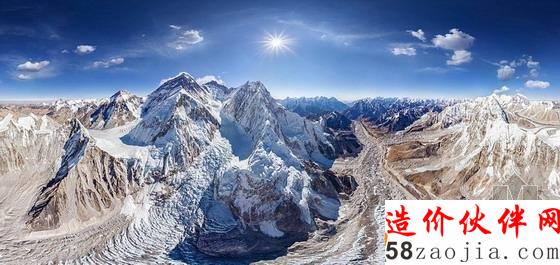 喜馬拉雅山脈珠穆朗瑪峰的奇觀