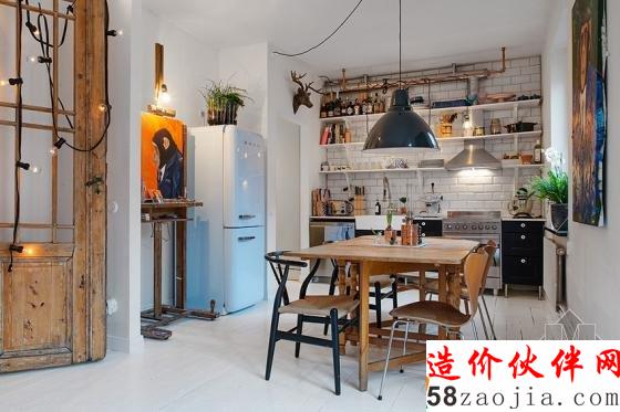 12坪輕工業(yè)“小酒館風(fēng)”一居室公寓