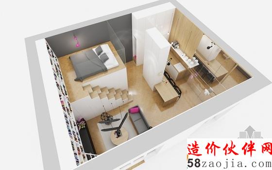 33平舞蹈家“樓中樓”挑高公寓設(shè)計(jì)