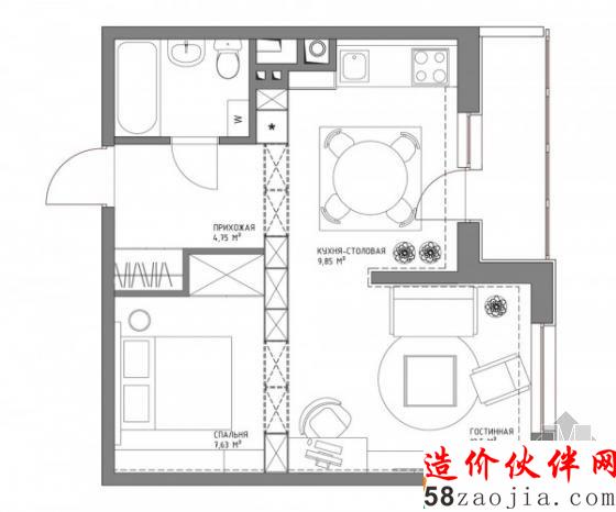 50平米小公寓設(shè)計(jì) 讓“小坪裝大方”
