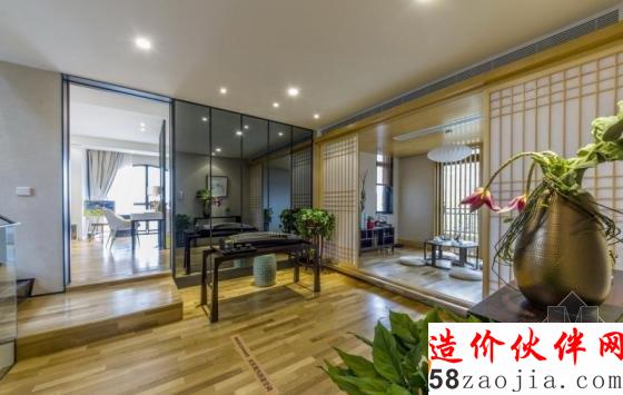 新中式風(fēng)格 西安綠地國際生態(tài)城連體別墅樣板間設(shè)計