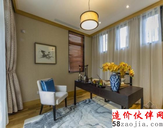 新中式風(fēng)格 西安綠地國際生態(tài)城連體別墅樣板間設(shè)計