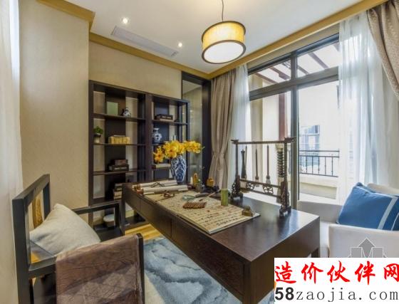 新中式風(fēng)格 西安綠地國際生態(tài)城連體別墅樣板間設(shè)計