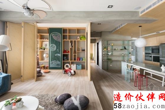 清新自然!高雄“現(xiàn)代簡約”開放式親子公寓
