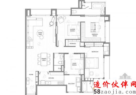 聒噪城市中一抹簡(jiǎn)約的風(fēng)景線!臺(tái)北現(xiàn)代公寓設(shè)計(jì)