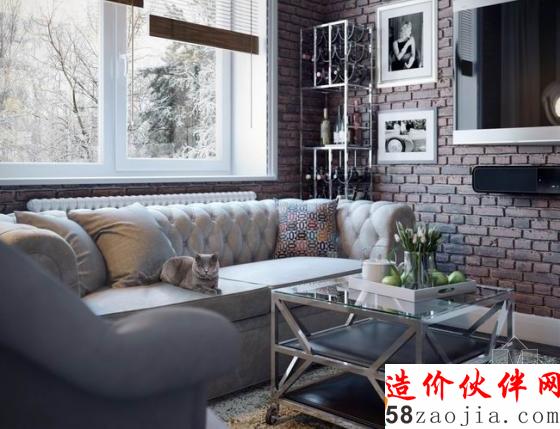 單身公寓完美蛻變!50平米女性美式風(fēng)公寓