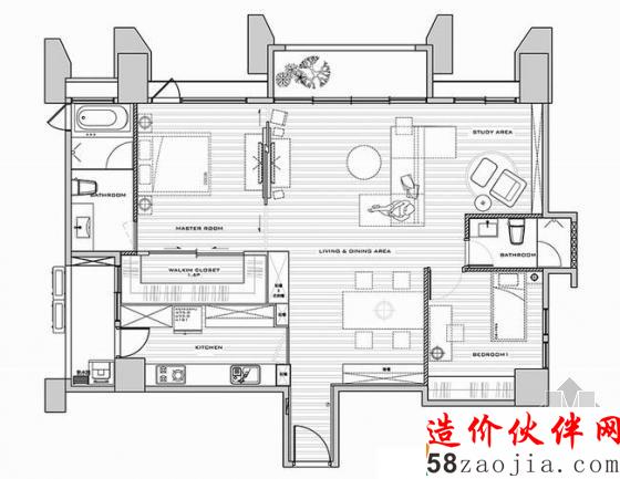 獨(dú)特氣息!100平時(shí)尚復(fù)古“輕盈”家居設(shè)計(jì)