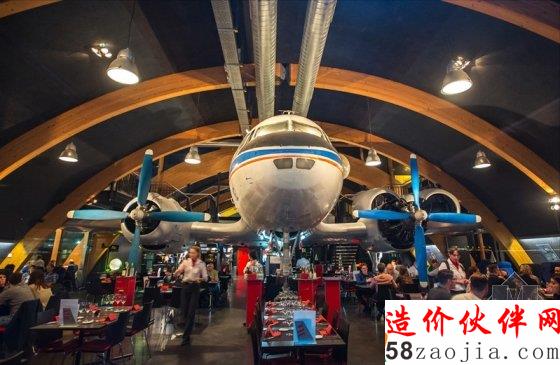 瑞士航空主題餐廳創(chuàng)意新奇 報廢飛機變身包廂
