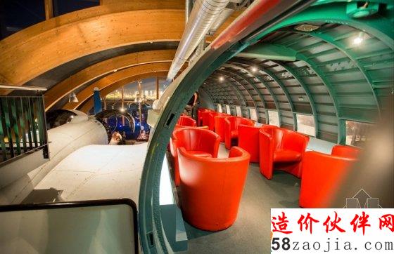 瑞士航空主題餐廳創(chuàng)意新奇 報廢飛機變身包廂