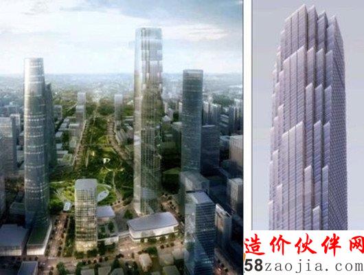 CBD意向方案中提到的五座超高層建筑,山東第一高的造型借鑒濟(jì)南的山體和涌泉。